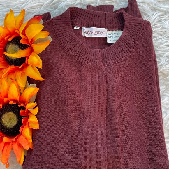 EXCELLENT Condition-Yves Saint Laurent Wool Blend Sweater VINTAGE - Picture 3 of 8